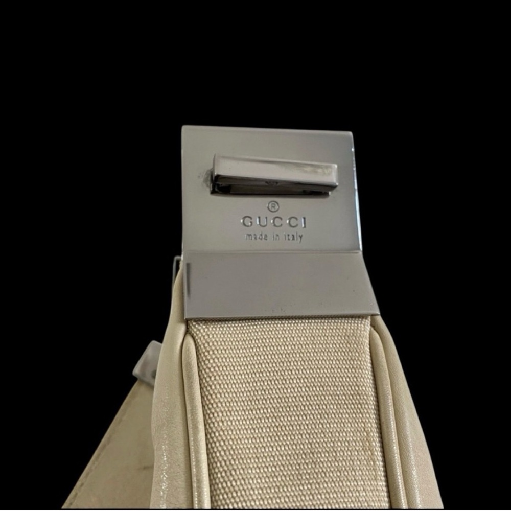 AUTHENTIC GUCCI CREAM LEATHER HOBO SILVER “G” HW. SHOULDER/CROSSBODY - Picture 5 of 11